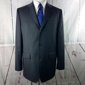 Banana Republic 44L Wool 3 Button Charcoal Suit Blazer Jacket